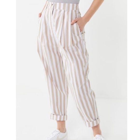 Urban Outfitters High-Rise Tapered Trouser Pant - Picture 1 of 2